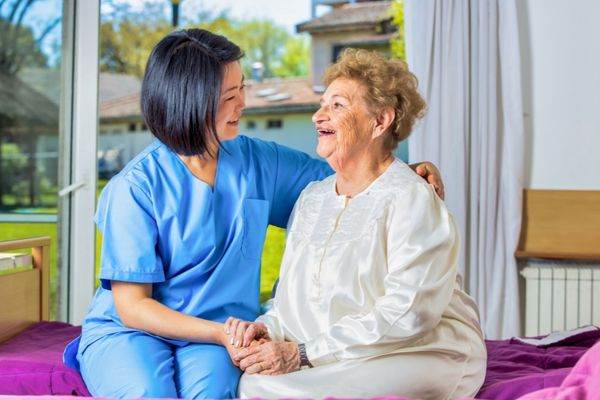 A Skilled Nurse with the Elderly